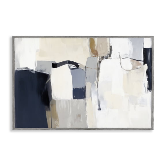 Stupell Industries Neutral Tapestry Abstraction Gray Framed Giclee Art design by Irena Orlov, 12 x 18