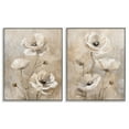 thumbnail image 1 of Stupell Industries Neutral Toned Flora Plants & Flowers Painting Gray Framed Art Print Wall Art, 24 x 30, Set of 2, 1 of 2