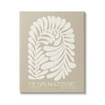 thumbnail image 1 of Stupell Industries Neutral Tones Botanical Leaf Pattern Matisse Text Canvas Wall Art, 30 x 40, Design by Ros Ruseva, 1 of 5