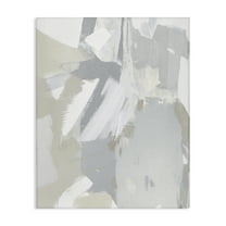 Stupell Industries Neutral Tones Grey & Beige Abstract Painting Wrapped Canvas Canvas Art Print Wall Art, 16 x 20