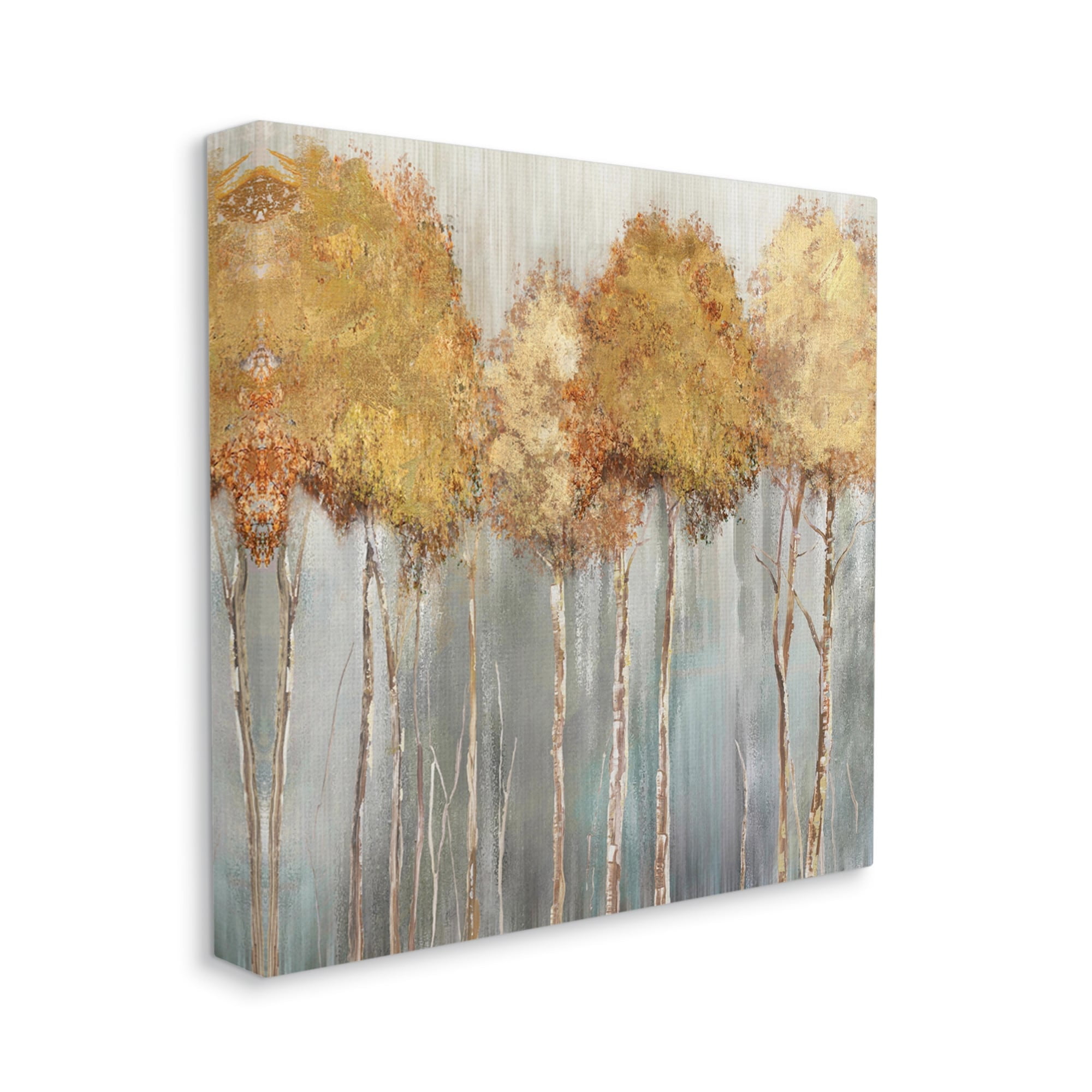 Stupell Industries Neutral Tree Forest Standing Tall over Grey,30 x 30,Designed by Carson Lyons