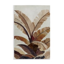 Stupell Industries Neutral Tropical Fan Leaves Plants & Flowers Painting Unframed Art Print Wall Art, 10 x 15