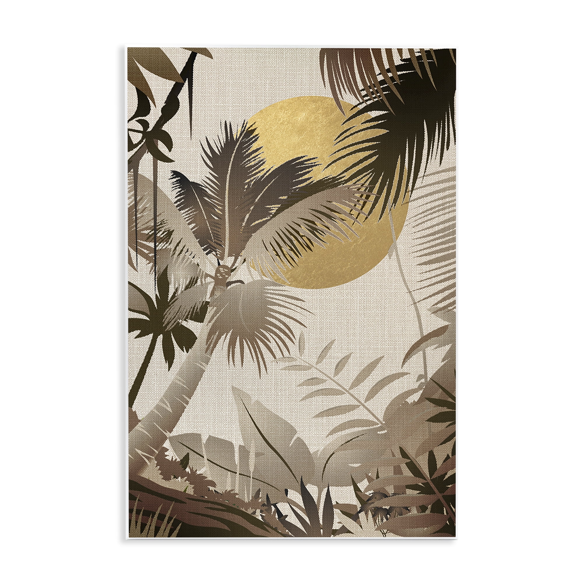 Stupell Industries Neutral Tropical Trees Plants & Flowers Painting Unframed Art Print Wall Art, 13 x 19