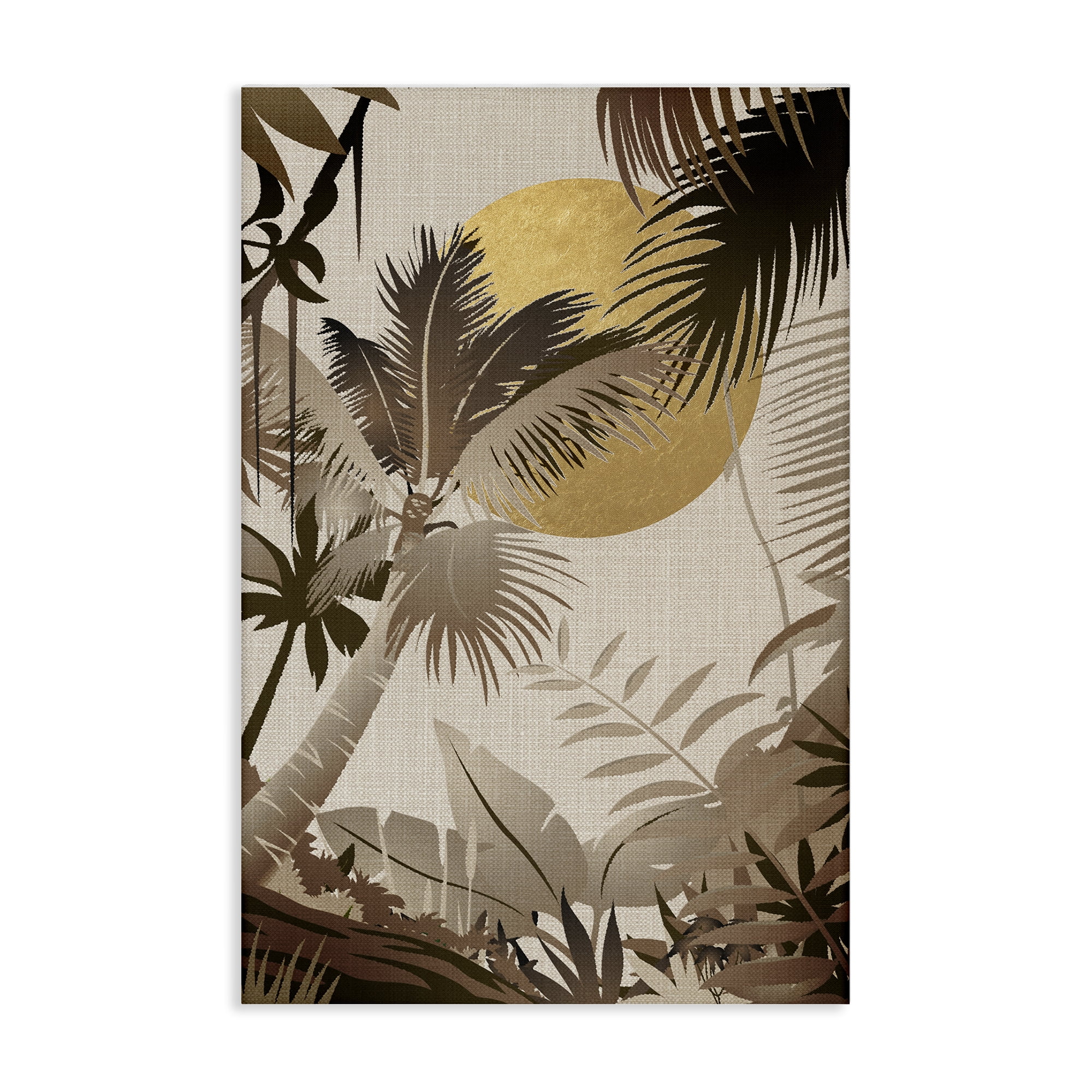 Stupell Industries Neutral Tropical Trees Plants & Flowers Painting Wrapped Canvas Art Print Wall Art, 16 x 24