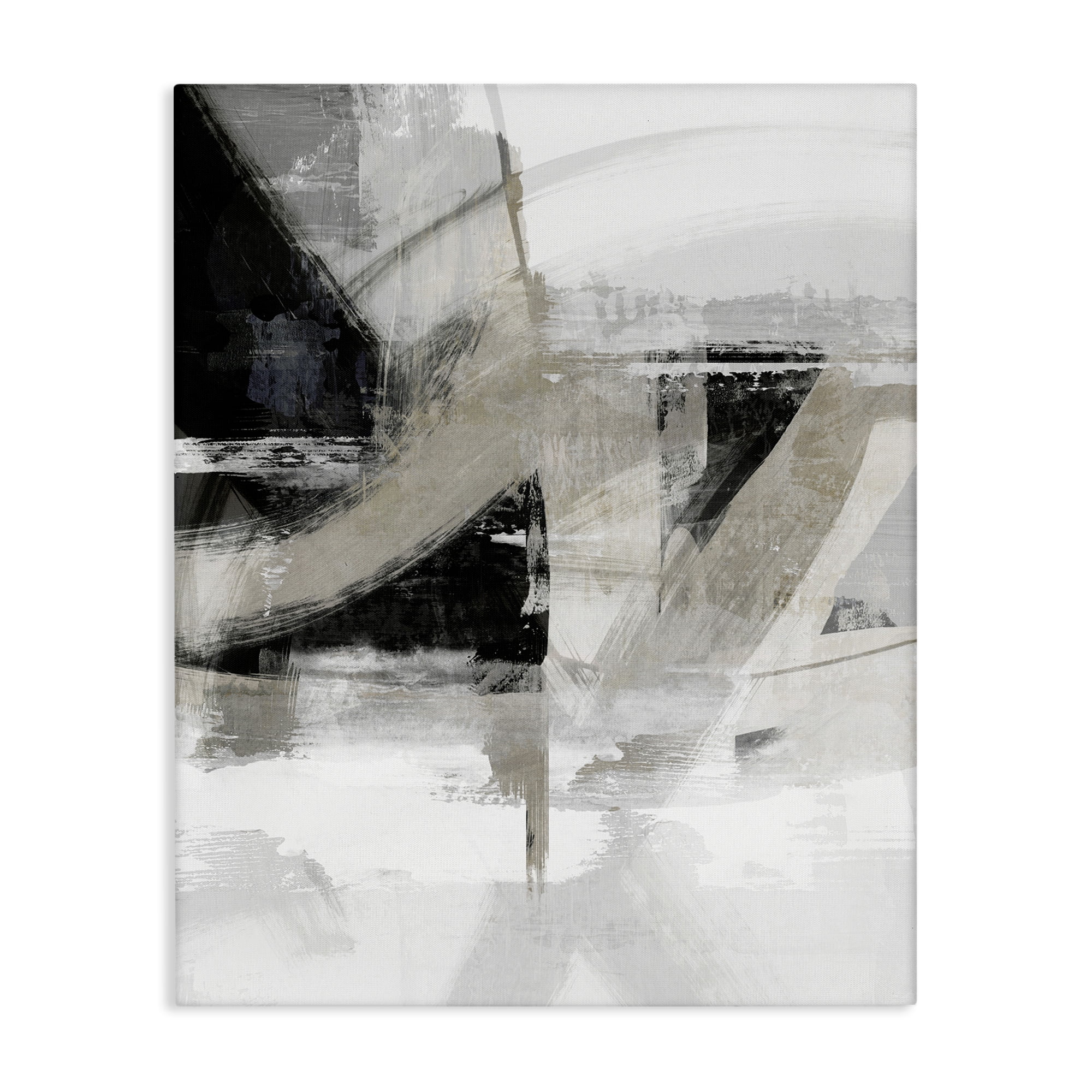 Stupell Industries Neutral Urban Complex Abstract Painting Gallery Wrapped Canvas Art Print Wall Art, 24 x 30