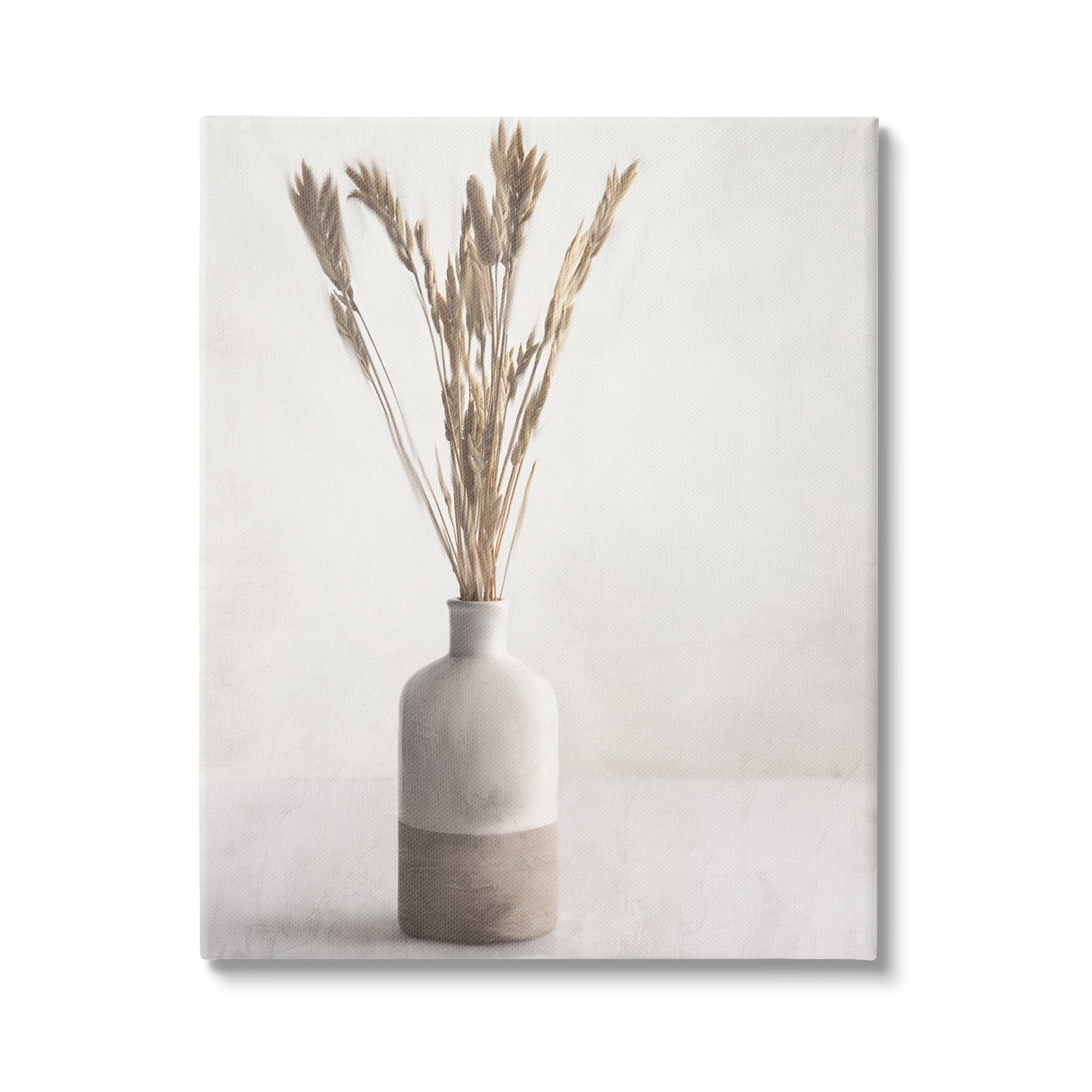 Stupell Industries Neutral Wheat Sprigs Botanical & Floral Painting Gallery Wrapped Canvas Art Print Wall Art, 16 x 20