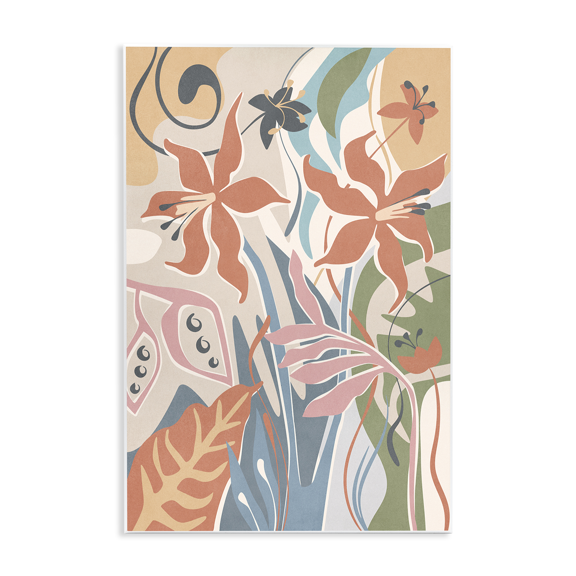 Stupell Industries Neutral Whimsy Florals Plants & Flowers Painting Unframed Art Print Wall Art, 10 x 15