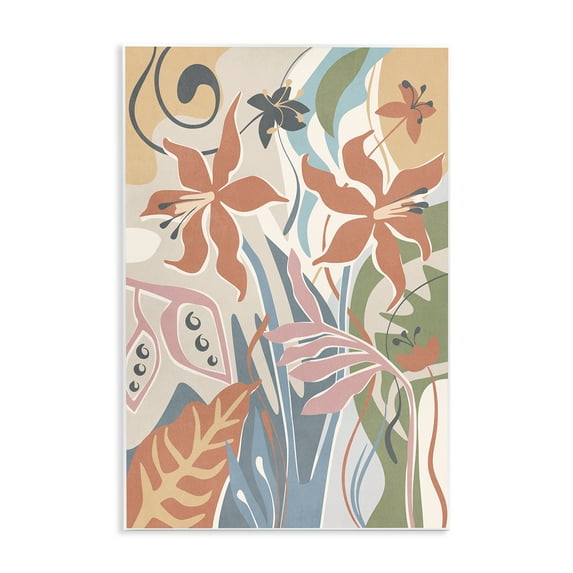 Stupell Industries Neutral Whimsy Florals Plants & Flowers Painting Unframed Art Print Wall Art, 10 x 15