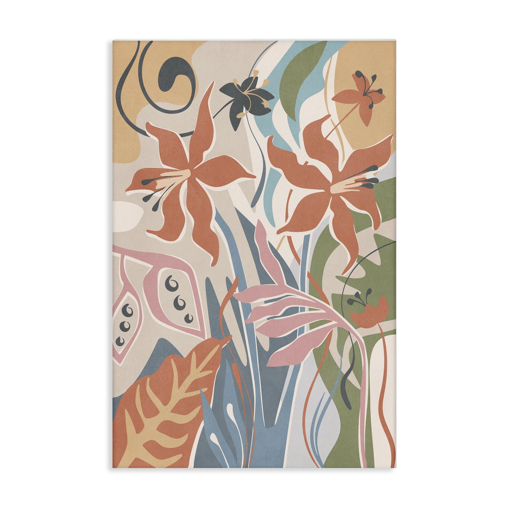 Stupell Industries Neutral Whimsy Florals Plants & Flowers Painting Wrapped Canvas Art Print Wall Art, 30 x 45