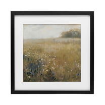 Stupell Industries Neutral Wildflower Field Black Framed Print Under Glass design by LSR Creative Studio, 13 x 13