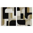 thumbnail image 1 of Stupell Industries Contemporary Neutrals & Black Geometrics 2pc Canvas Art Set, 16 x 20 each, by Kippi Leonard, 1 of 7