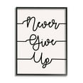 thumbnail image 1 of Stupell Industries Never Give Up Phrase Abstract Line Typography, 11 x 14, Design by Sd Graphics Studio, 1 of 5