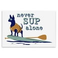 thumbnail image 1 of Stupell Industries Never Paddleboard Alone Dog Animals Painting Unframed Art Print Wall Art, 15 x 10, 1 of 8