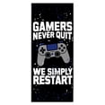 thumbnail image 1 of Stupell Industries Contemporary Never Quit Simply Restart Canvas Art, 20 x 48, by Kim Allen, 1 of 8