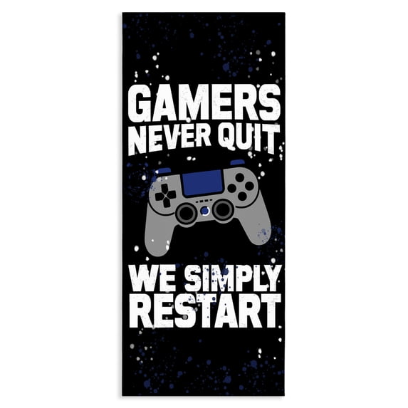 Stupell Industries Contemporary Never Quit Simply Restart Canvas Art, 20 x 48, by Kim Allen