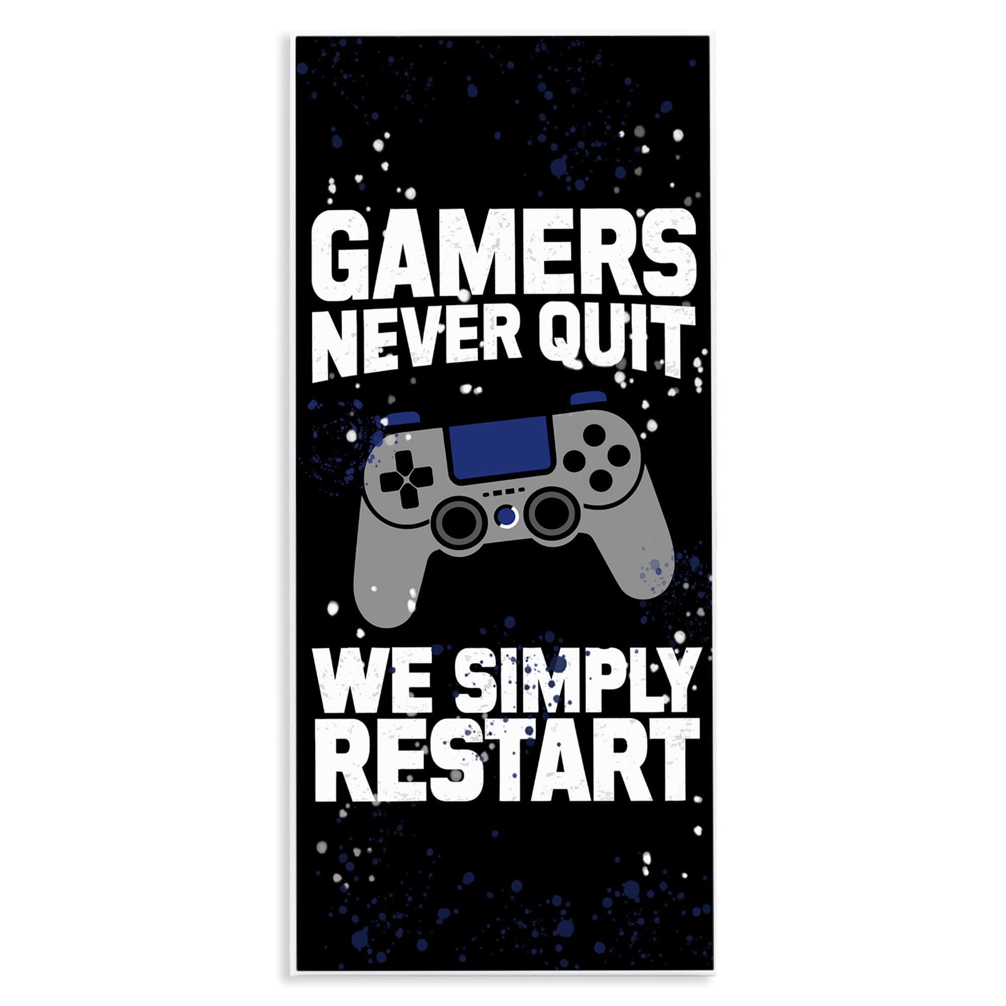 Stupell Industries Never Quit Simply Restart Wall Plaque Art, design by Kim Allen