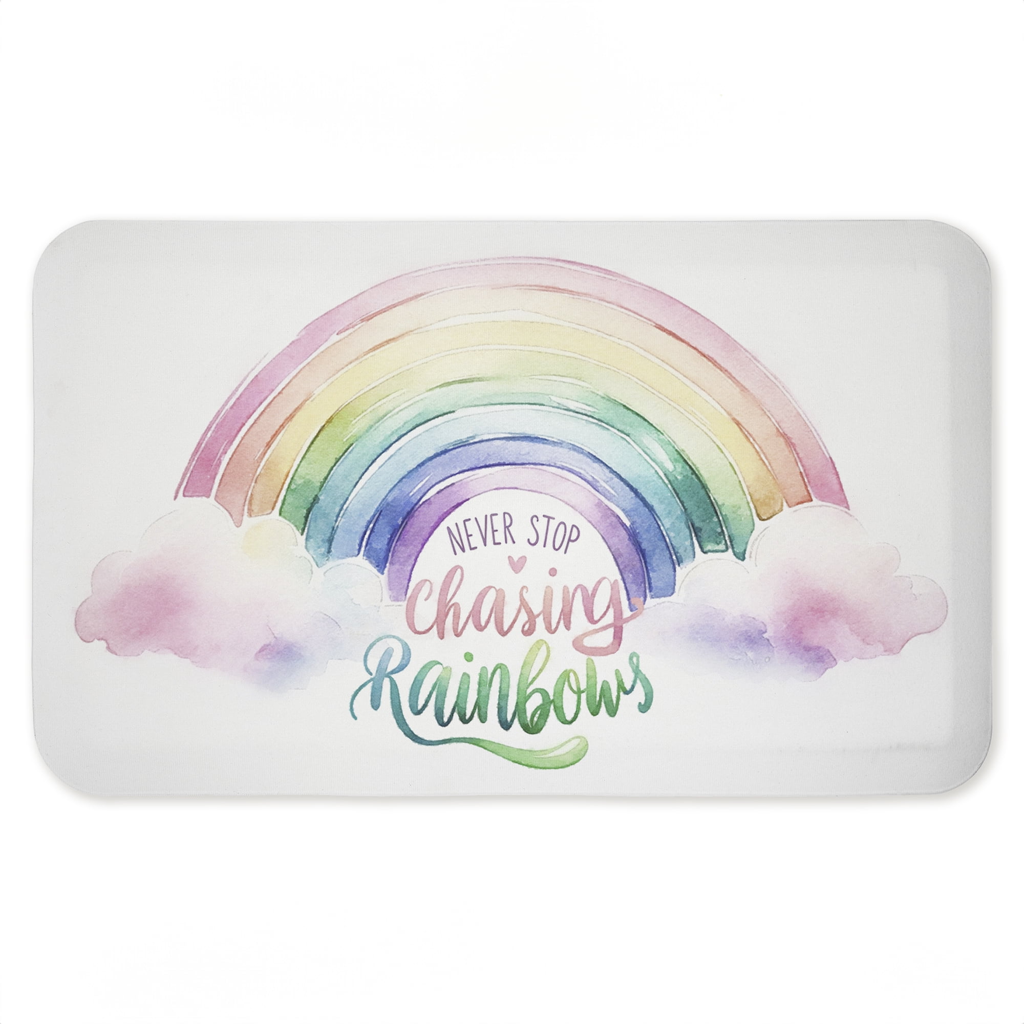 Stupell Industries Never Stop Chasing Rainbows Printed Anti-Fatigue Floor Mat, design by Amanda Greenwood