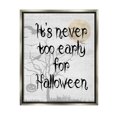 thumbnail image 1 of Stupell Industries Never Too Early Halloween Scene Graphic Art Luster Gray Floating Framed Canvas Print Wall Art, Design by Lil' Rue, 1 of 6