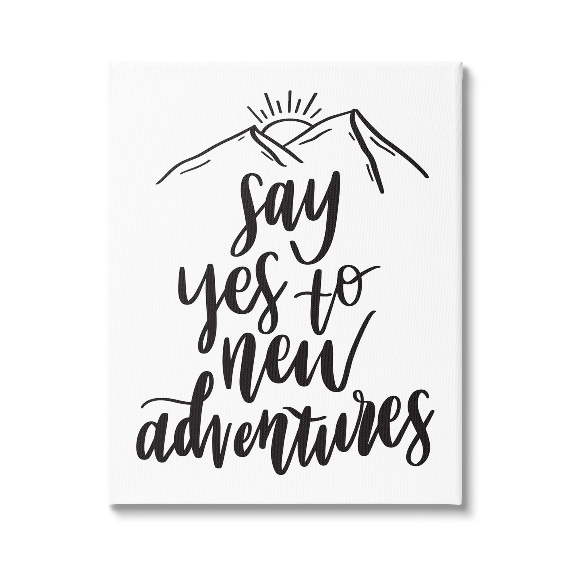 Stupell Industries New Adventures Assertive Exploration Motivational Phrase,24 x 30, Design by Hey Bre! Creative Studio