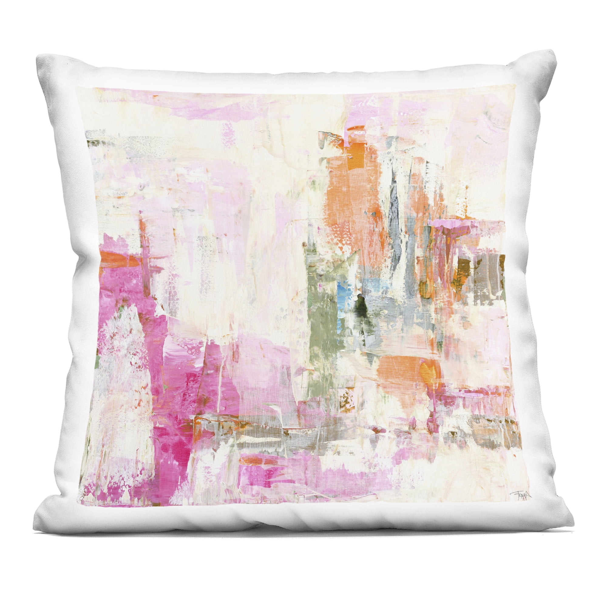 Stupell Industries New Age Pink Abstract Decorative Printed Throw Pillow, design by Design Fabrikken, 18 x 7 x 18