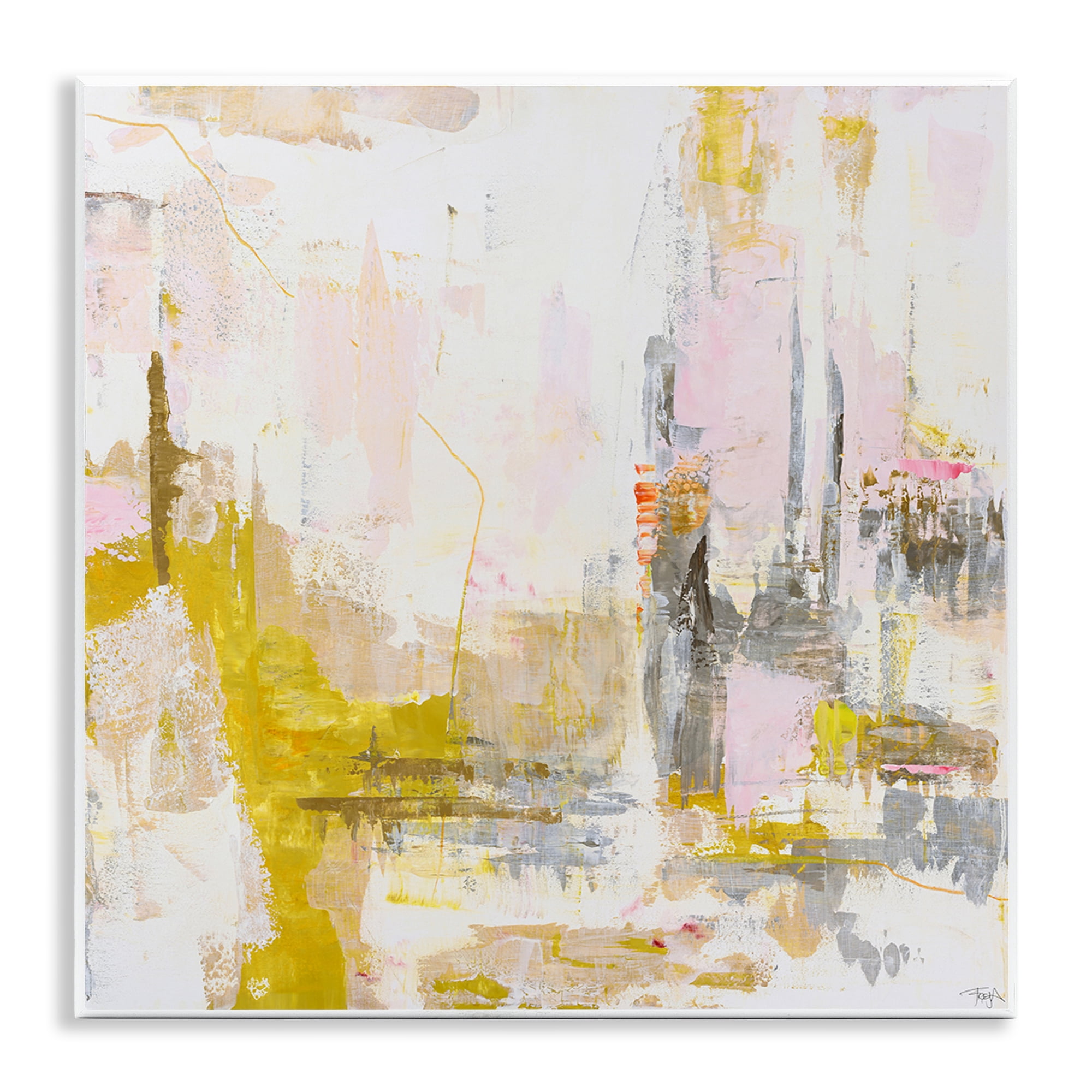 Stupell Industries New Age Yellow Abstract Wall Plaque Art, design by Design Fabrikken