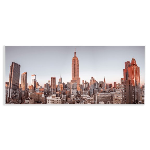 Stupell Industries New Day New York City Wall Plaque Art design by Assaf Frank, 7 x 17