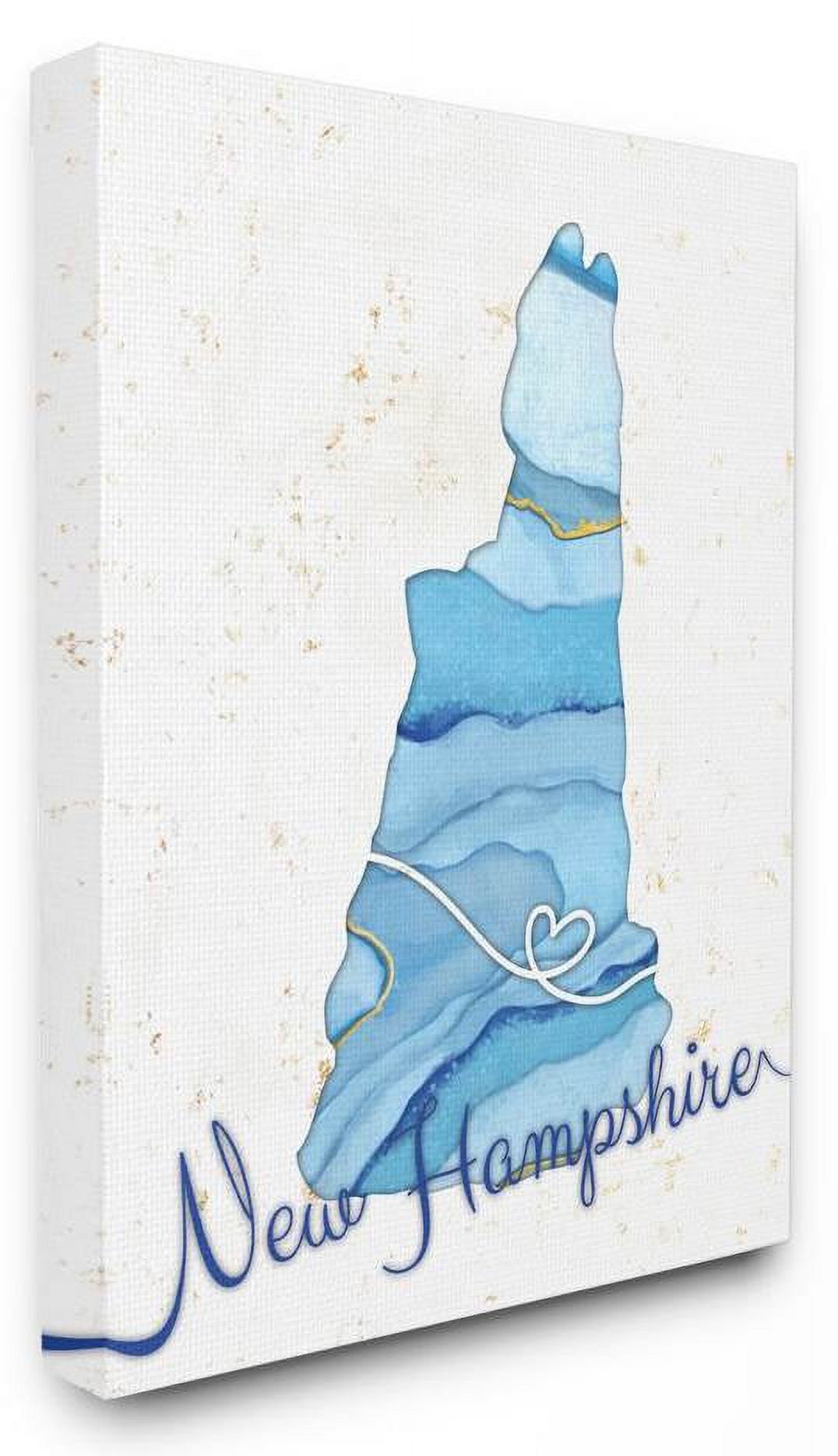 Stupell Industries New Hampshire Agate Blue US State Design Canvas Wall Art by Ziwei Li