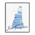 thumbnail image 1 of Stupell Industries Contemporary New Hampshire Agate Blue US State Design Black Framed Giclee Art, 11 x 14, by Ziwei Li, 1 of 7