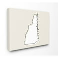 thumbnail image 1 of Stupell Industries New Hampshire Home State Map Neutral Print Design Canvas Wall Art by Daphne Polselli, 1 of 3