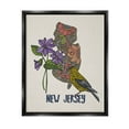 thumbnail image 1 of Stupell Industries New Jersey Detailed Pattern Graphic Art Jet Black Floating Framed Canvas Print Wall Art, Design by Valentina Harper, 1 of 6