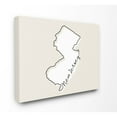 thumbnail image 1 of Stupell Industries New Jersey Home State Map Neutral Print Design Super Canvas Wall Art by Daphne Polselli, 1 of 3