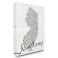 thumbnail image 1 of Stupell Industries New Jersey Patterned Grey US State Design Canvas Wall Art by Ziwei Li, 1 of 5