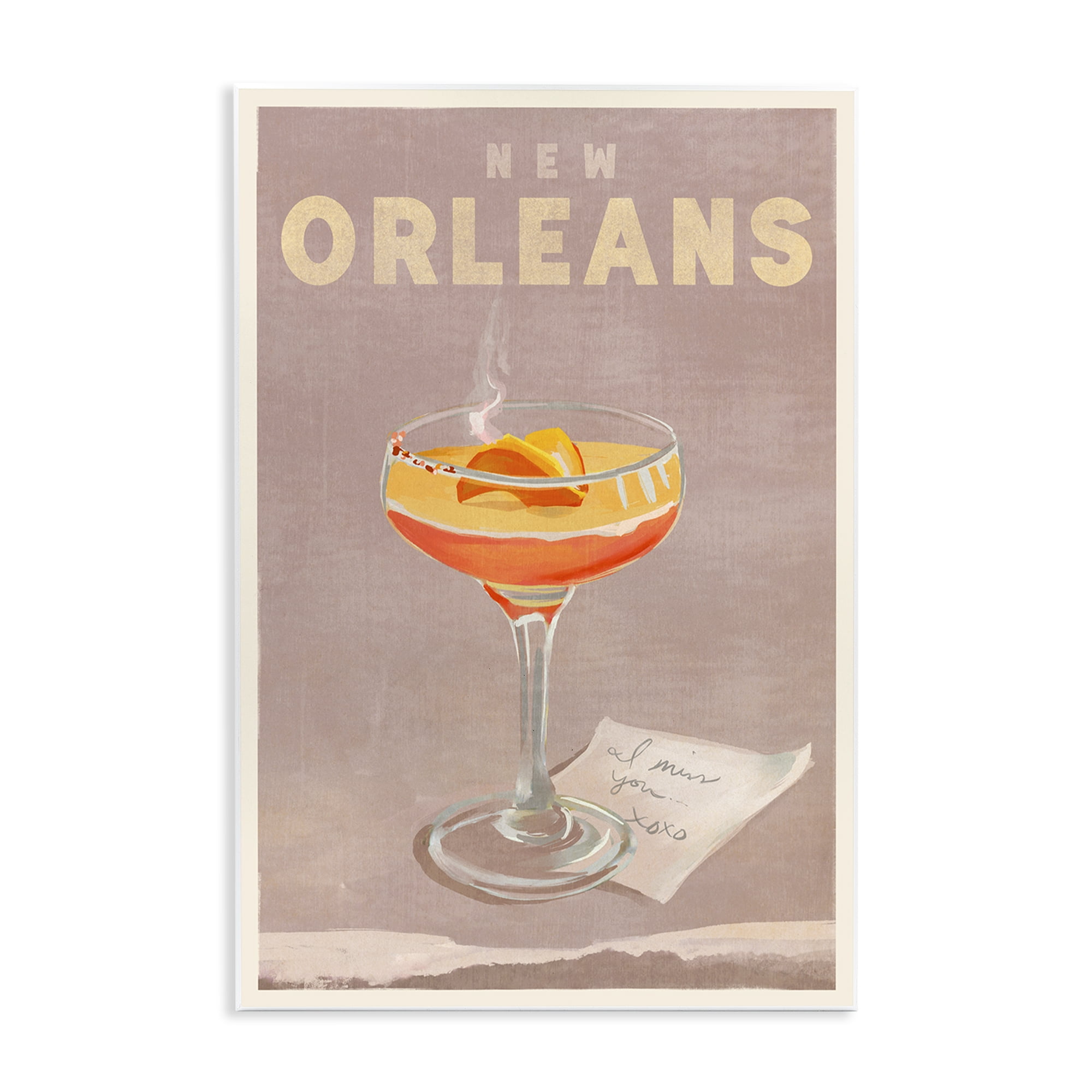 Stupell Industries New Orleans Cocktail Food & Beverage Painting Unframed Art Print Wall Art, 13 x 19