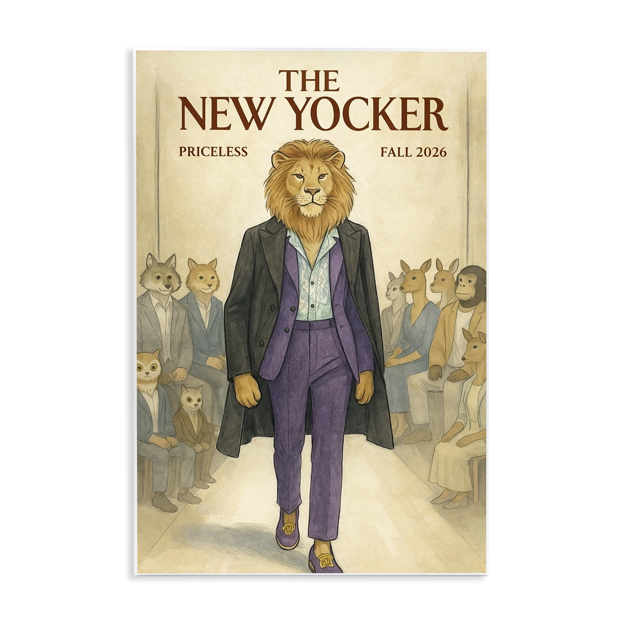 Stupell Industries New Yocker Lion Model Wall Plaque Art, design by Grotto Studios