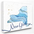 thumbnail image 1 of Stupell Industries New York Agate Blue US State Design Canvas Wall Art by Ziwei Li, 1 of 5