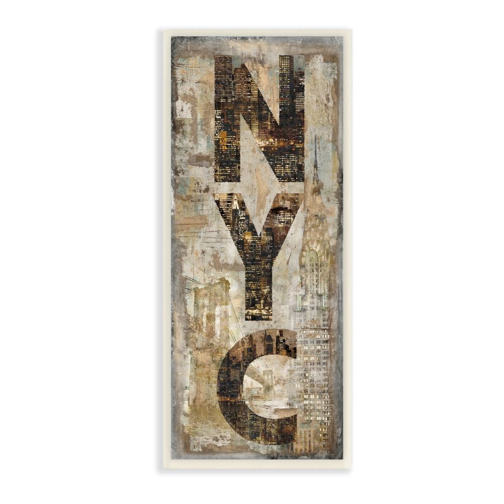 Stupell Industries New York City Montage Collage Photograph Design Wall Plaque by Luke Wilson