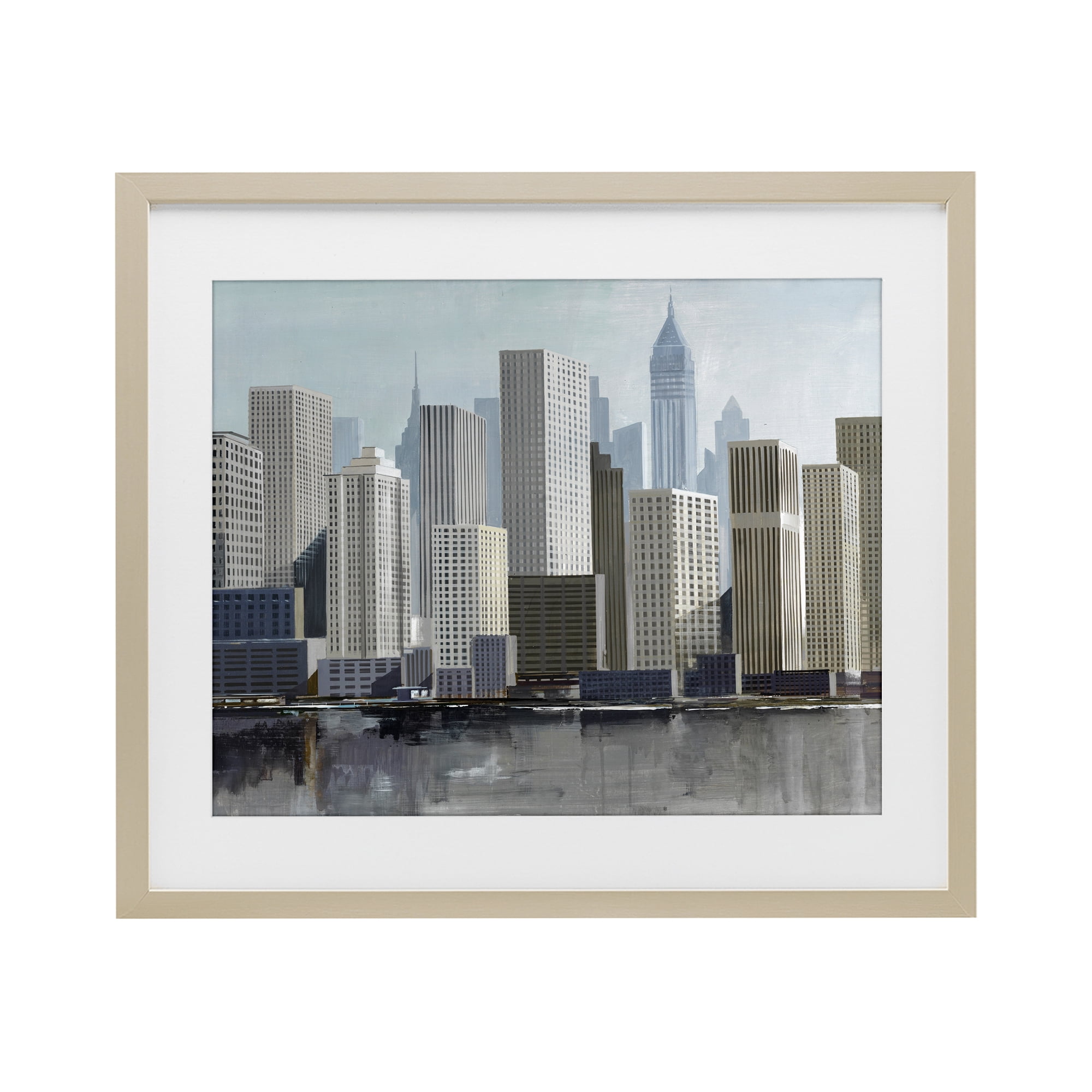 Stupell Industries New York City Sans Bridge Birch Framed Print Under Glass, design by Lorenzo Collective