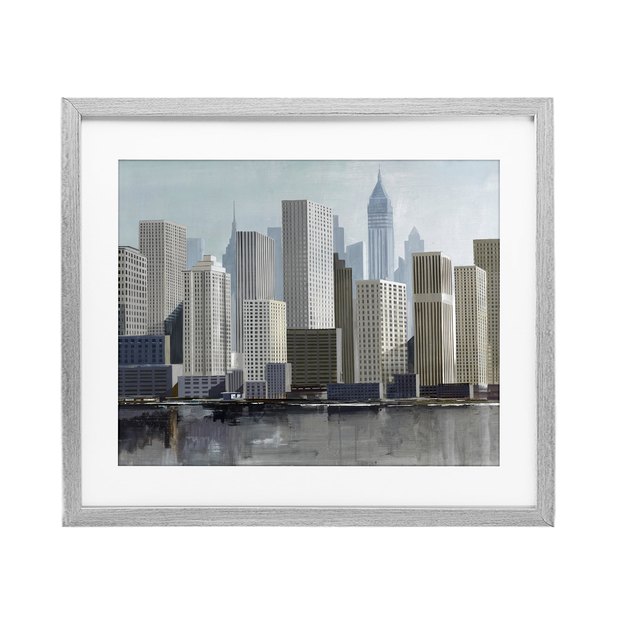 Stupell Industries New York City Sans Bridge Gray Framed Print Under Glass, design by Lorenzo Collective