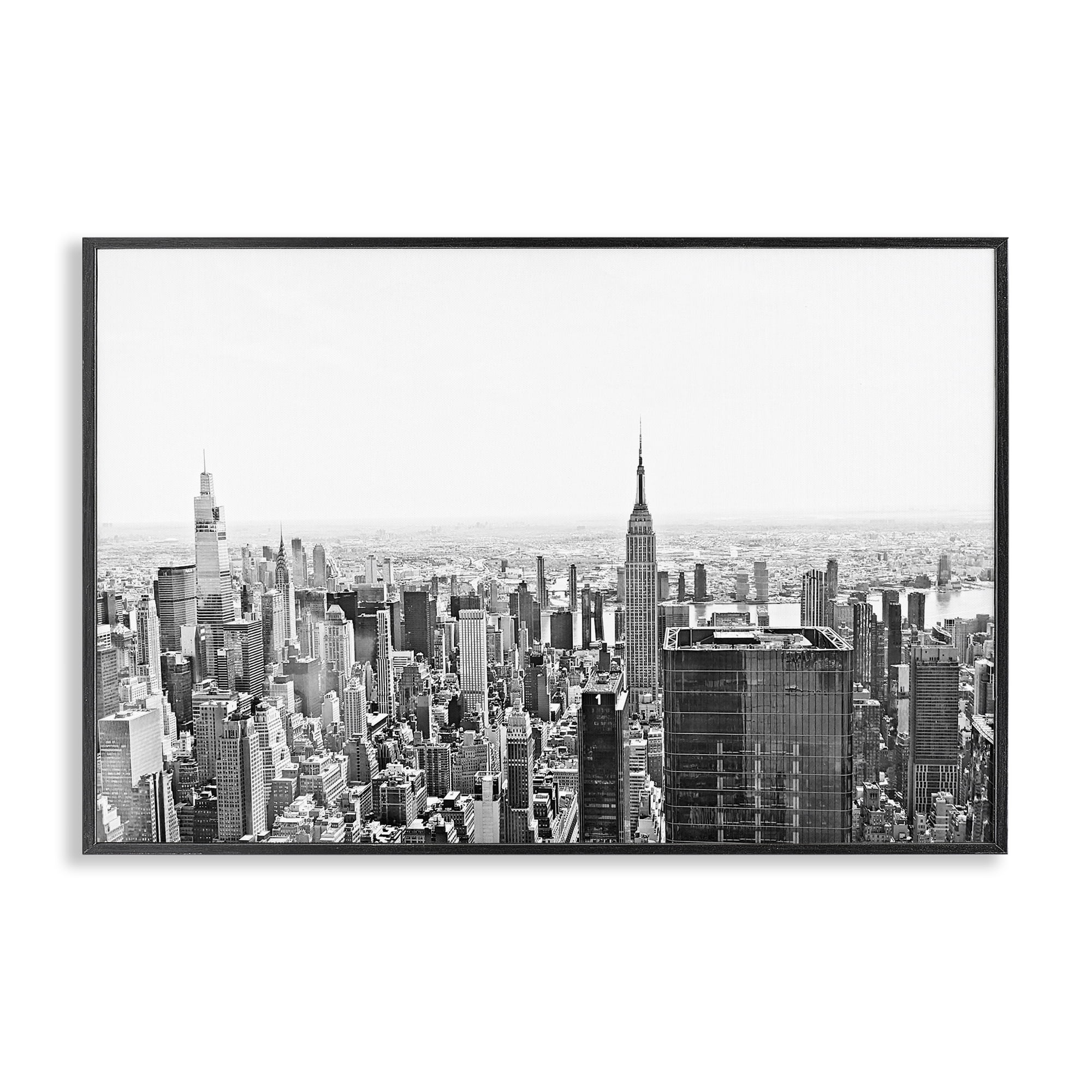 Stupell Industries New York City Scape View Black Framed Giclee Art, design by Kali Wilson