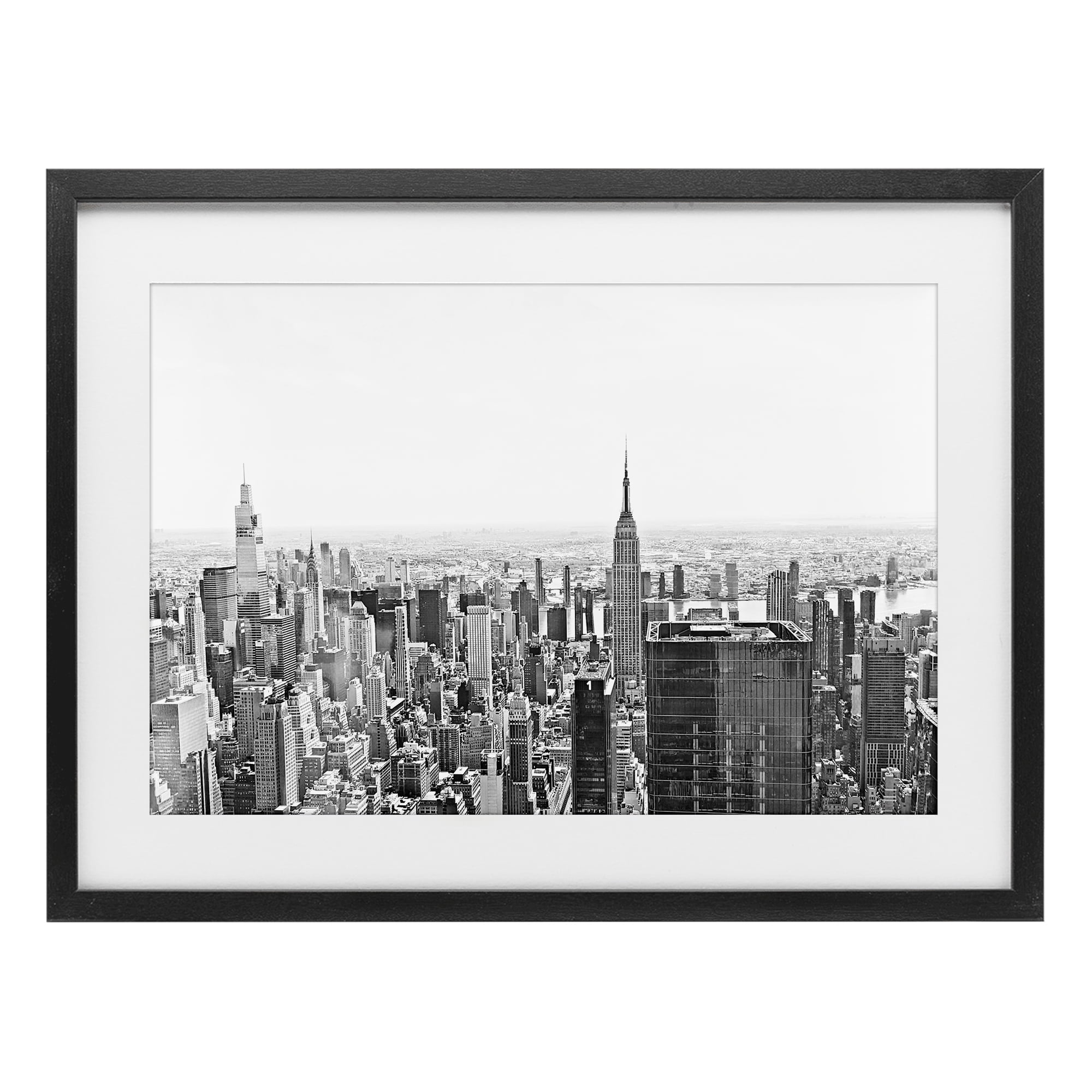 Stupell Industries New York City Scape View Black Framed Print Under Glass, design by Kali Wilson