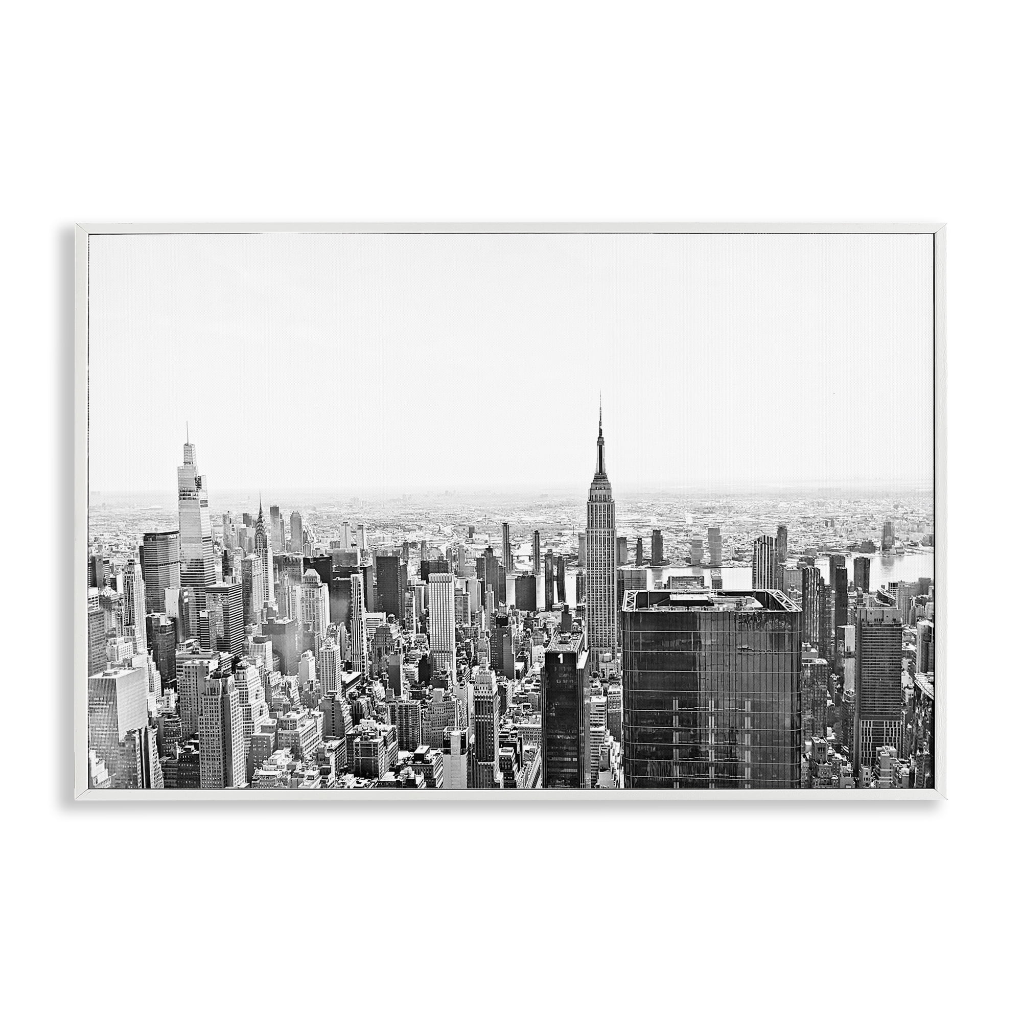 Stupell Industries New York City Scape View White Framed Giclee Art, design by Kali Wilson