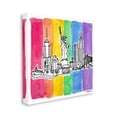 thumbnail image 1 of Stupell Industries New York City Skyline Bold Rainbow Stripe Pattern Canvas Wall Art by Mark Higden, 1 of 6