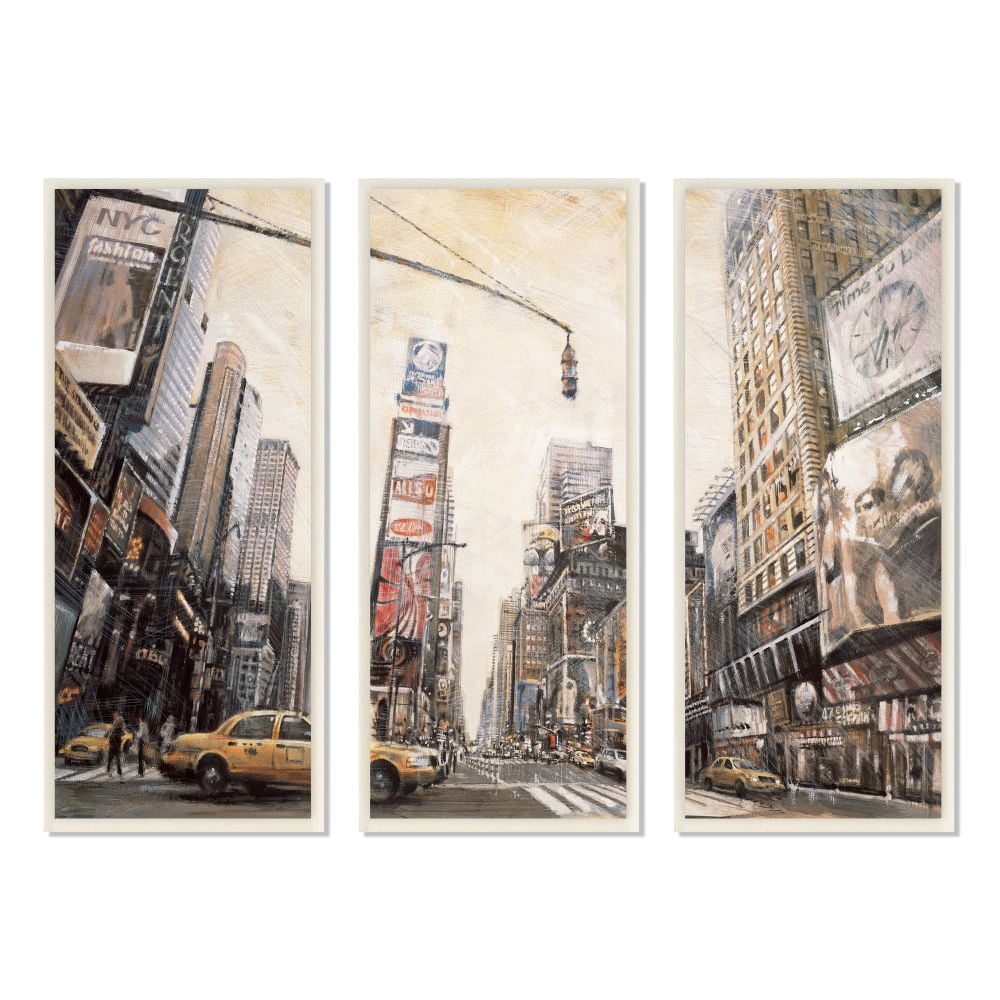 Stupell Industries New York City Streets Buildings Cityscape Paintings Wall Plaque by Matthew Daniels