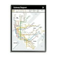 thumbnail image 1 of Stupell Industries New York City Urban Subway Diagram Chart Graphic Art Black Framed Art Print Wall Art, Design by JG Studios, 1 of 5