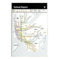 thumbnail image 1 of Stupell Industries New York City Urban Subway Diagram Chart Graphic Art Unframed Art Print Wall Art, Design by JG Studios, 1 of 5