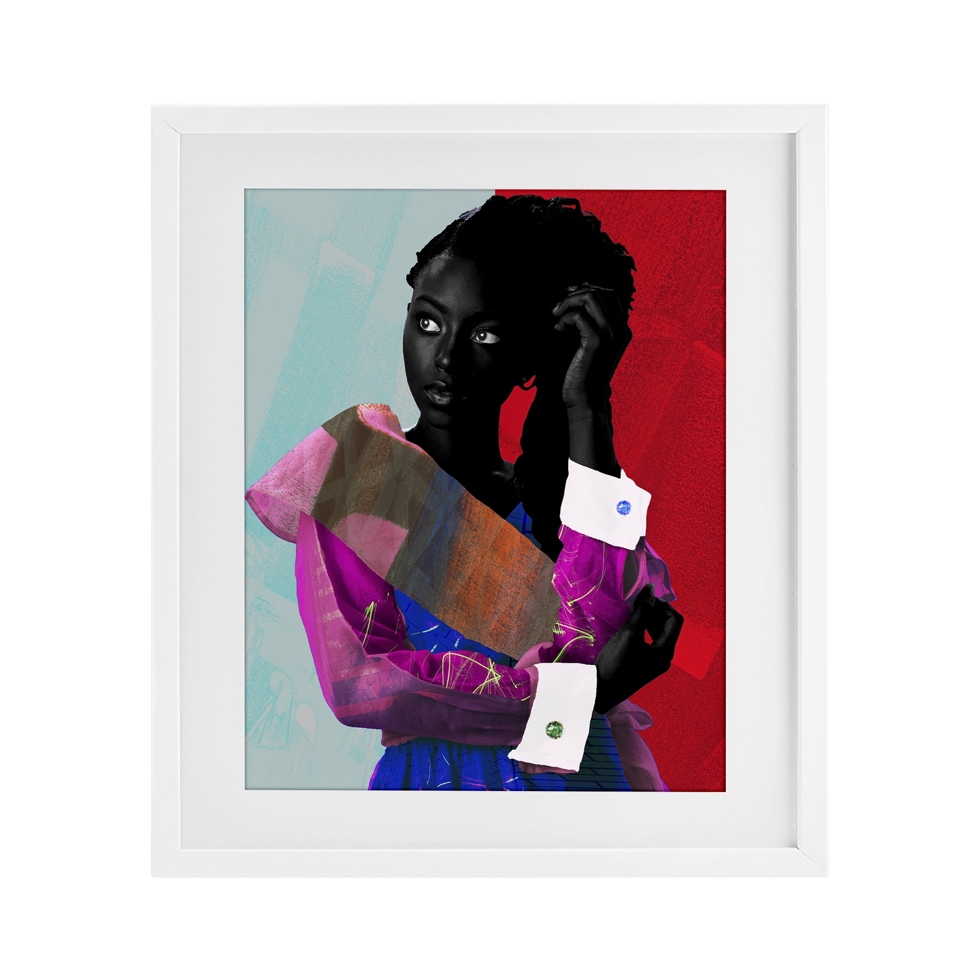 Stupell Industries New York Fashion Style White Framed Print Under Glass, design by NUMA Art