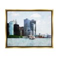 thumbnail image 1 of Stupell Industries New York Harbor Cityscape Town & City Painting Gold Floater Framed Art Print Wall Art, 1 of 6