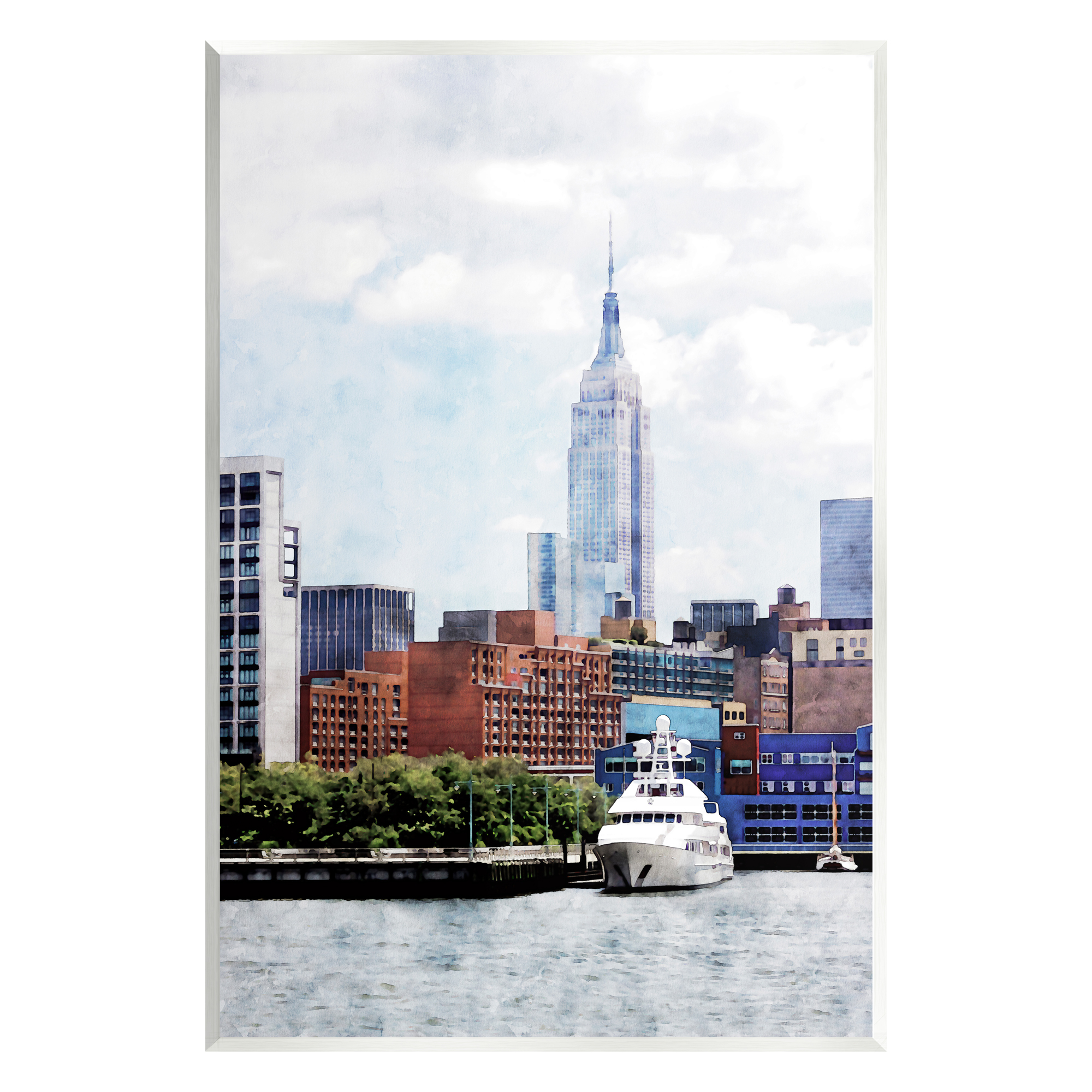 Stupell New York City Landmark Map Framed Wall Art - Walmart.com
