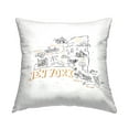thumbnail image 1 of Stupell Industries New York State Landmarks Doodle Map Square Decorative Printed Throw Pillow, 18 x 18,, 1 of 4