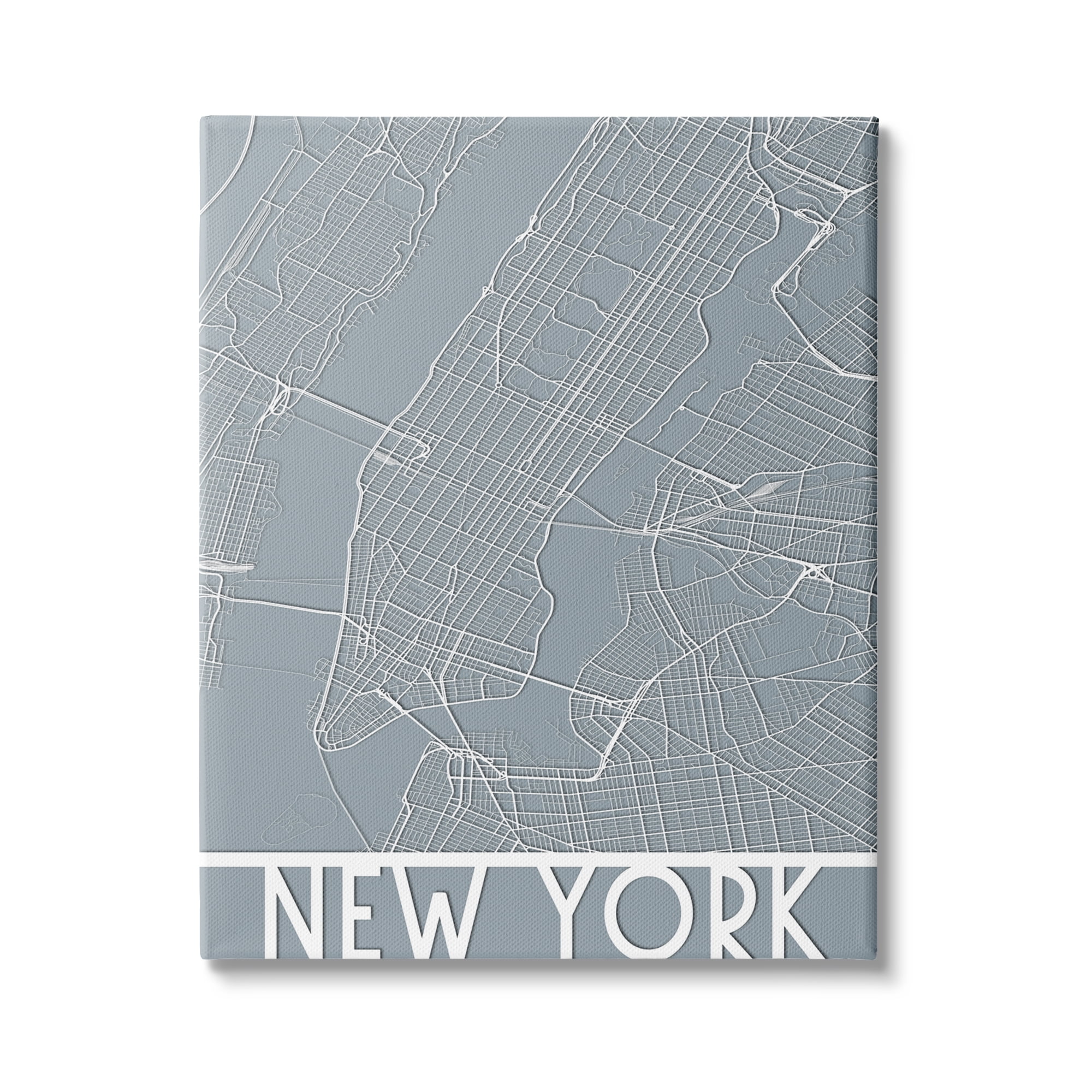 Stupell Industries New York Transportation Road Grid Geometric State Streets, 16 x 20, Design by Daphne Polselli
